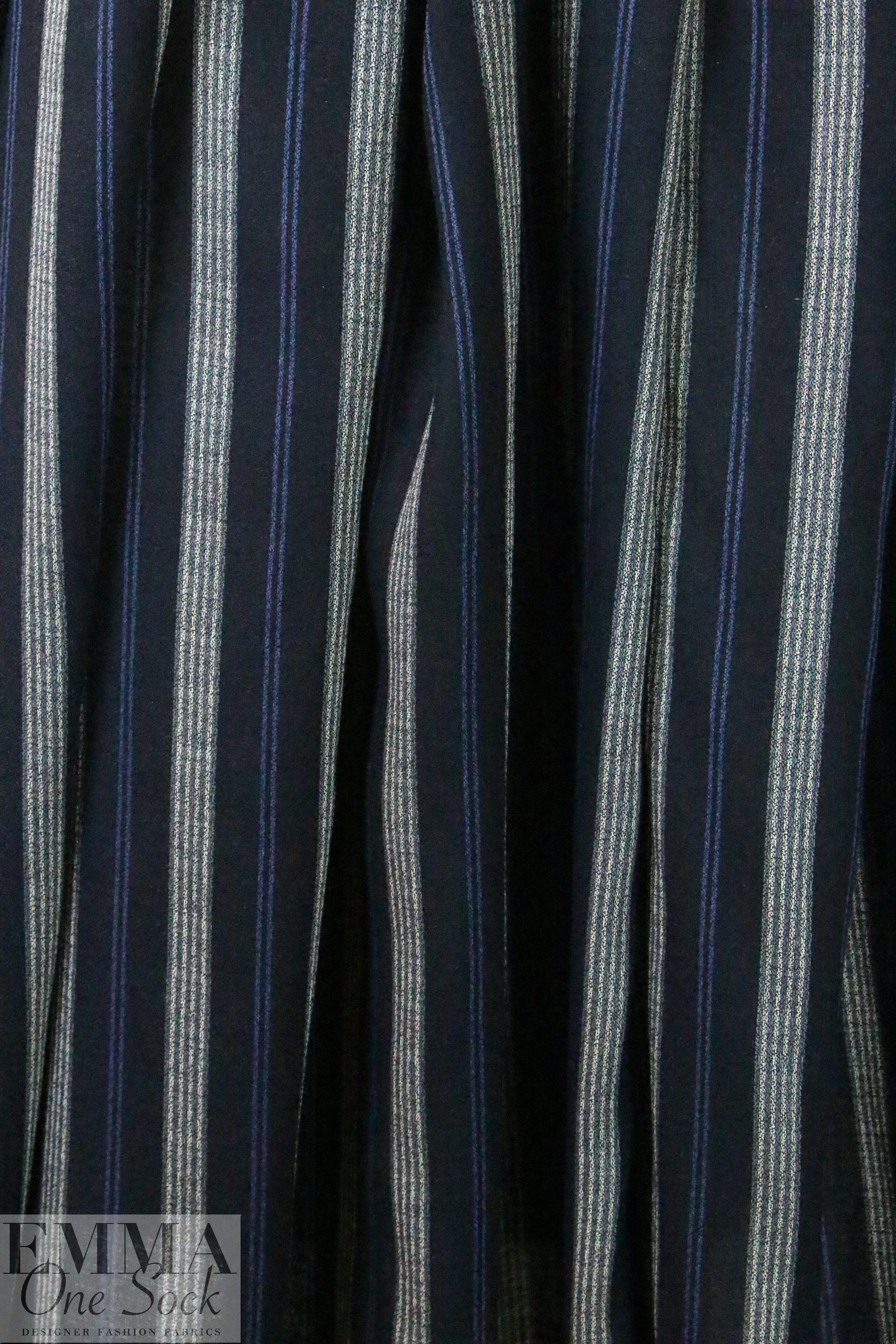 CA designer viscose crepe woven - yarn dyed stripe