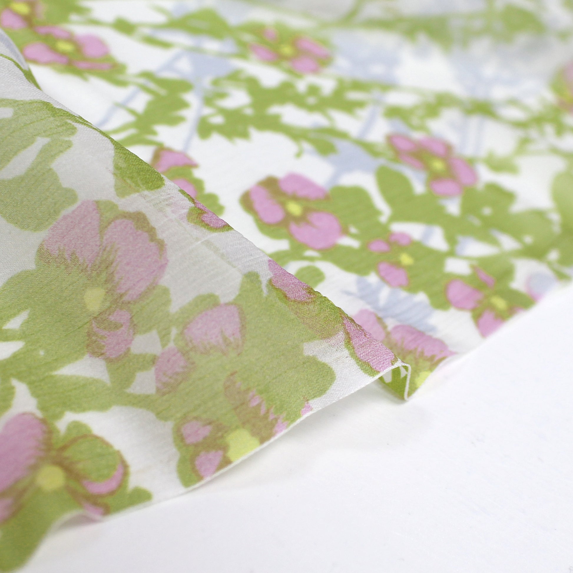 Italian 'vineyard floral' crinkle texture viscose yoryu