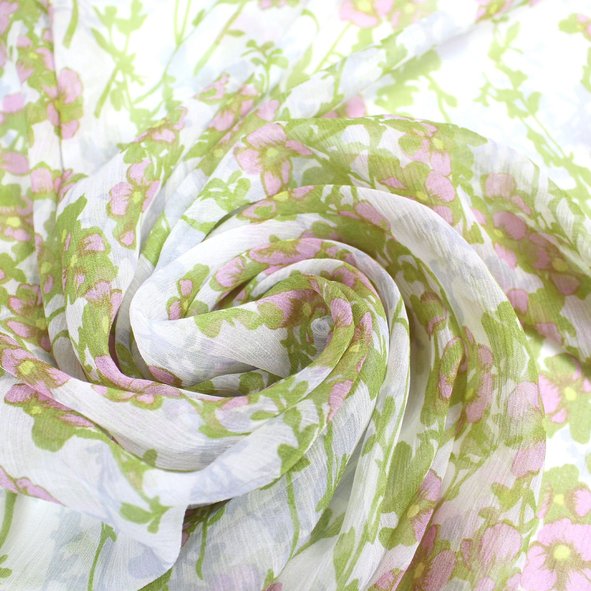 Italian 'vineyard floral' crinkle texture viscose yoryu