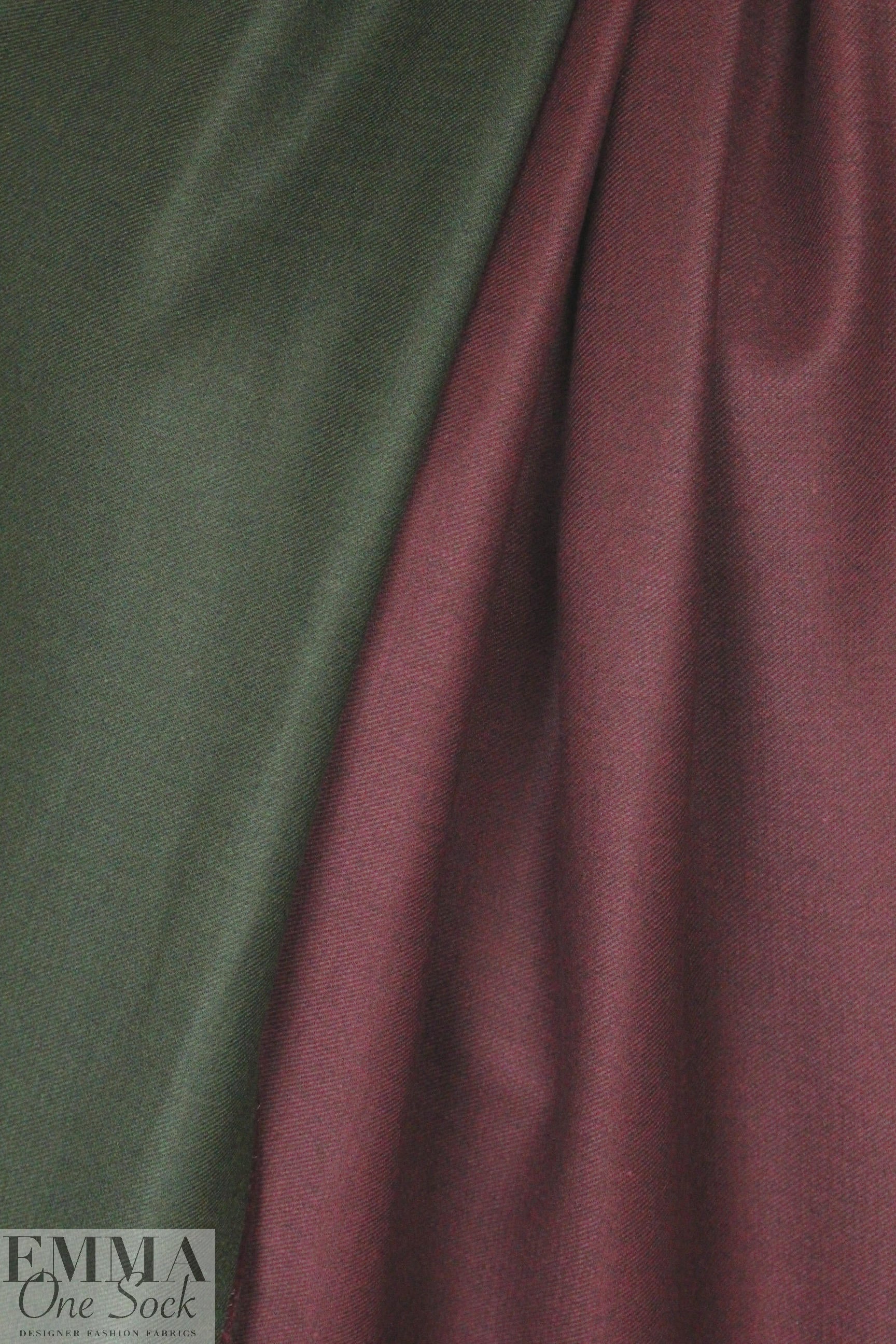 The0ry doubleface stretch coating - wine/olive