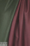 The0ry doubleface stretch coating - wine/olive .875 yds