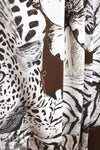 Italian Caval1i signed 'big cat garden' matte jersey knit .5 yds