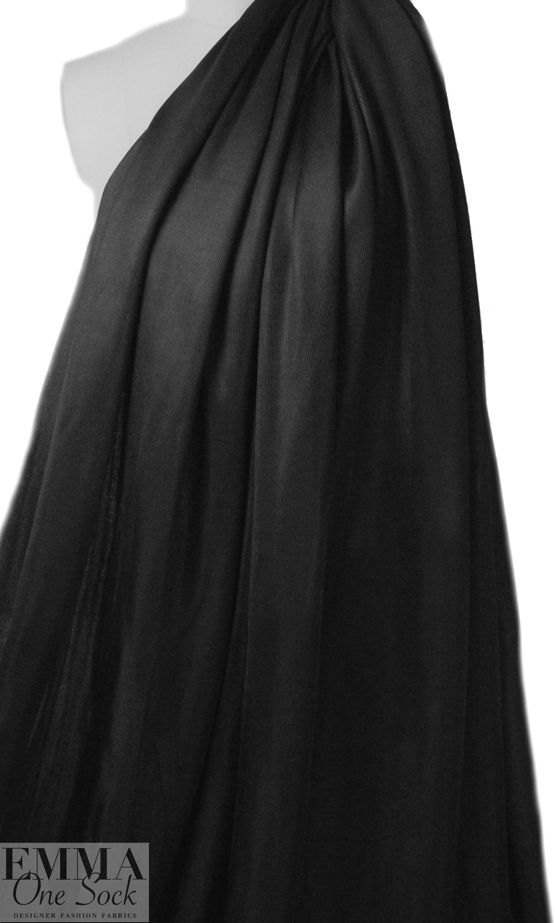 Italian dressy viscose doubleknit - black