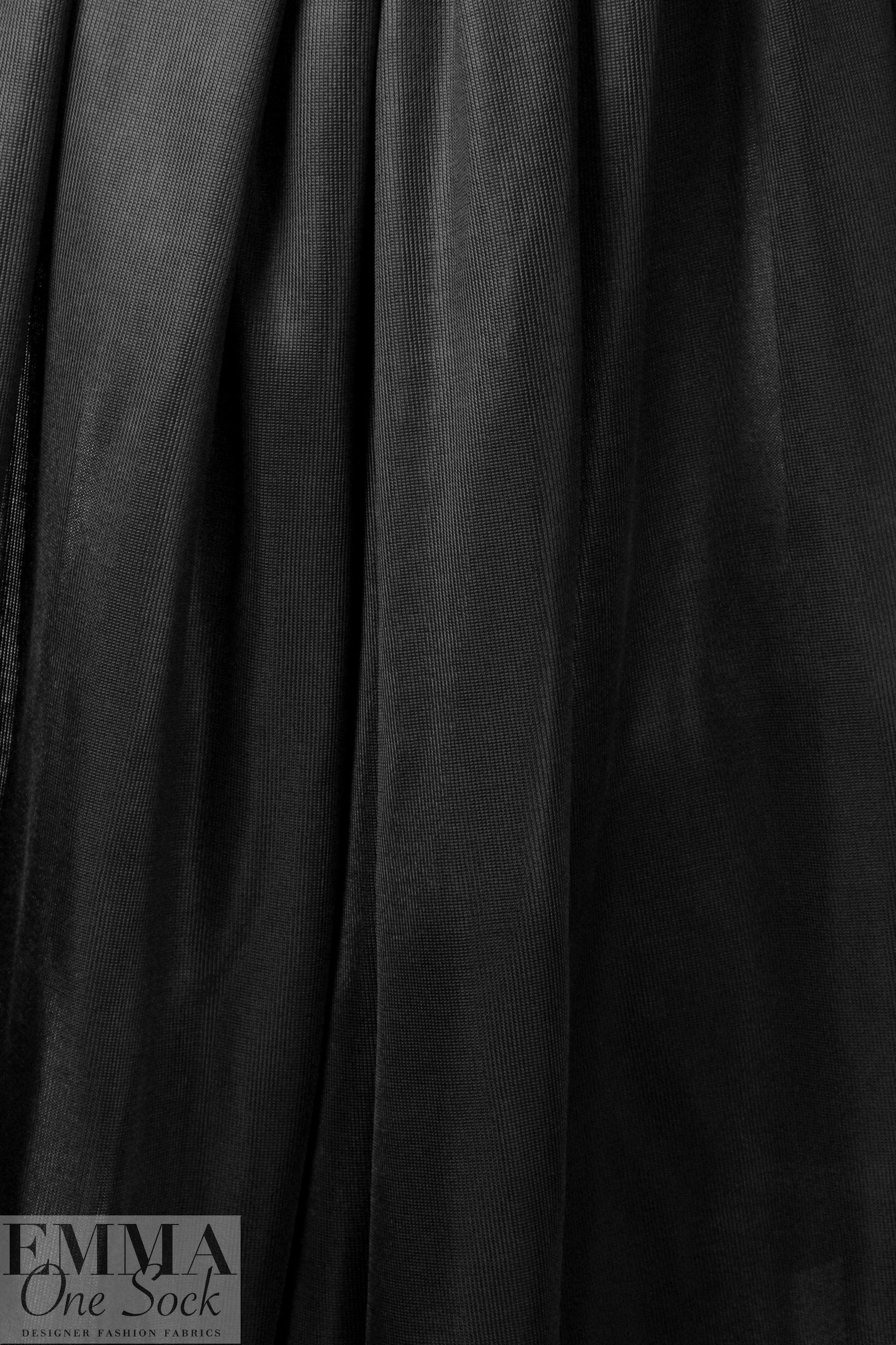Italian dressy viscose doubleknit - black 2 yds