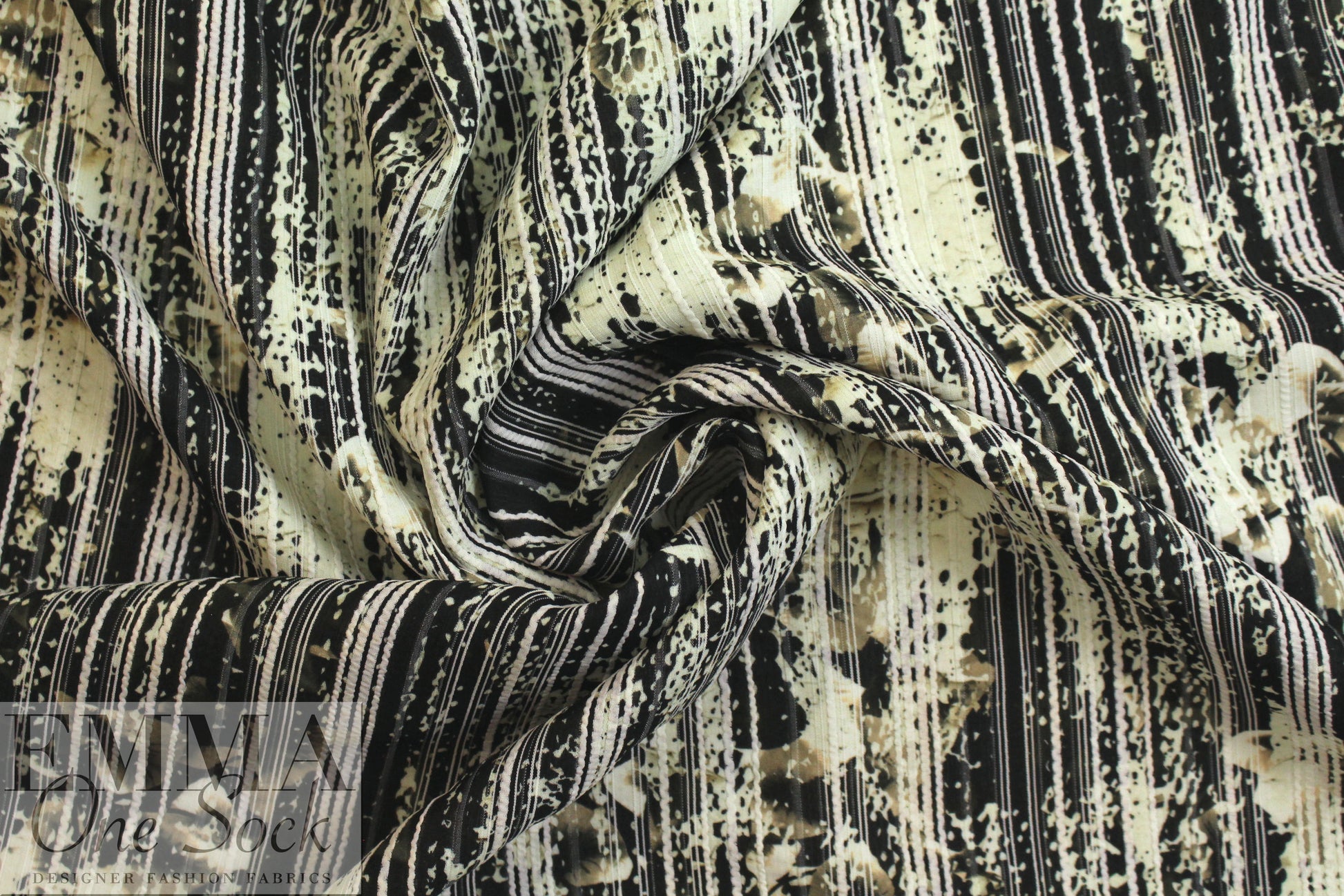 NY designer textured abstract overprinted jacquard