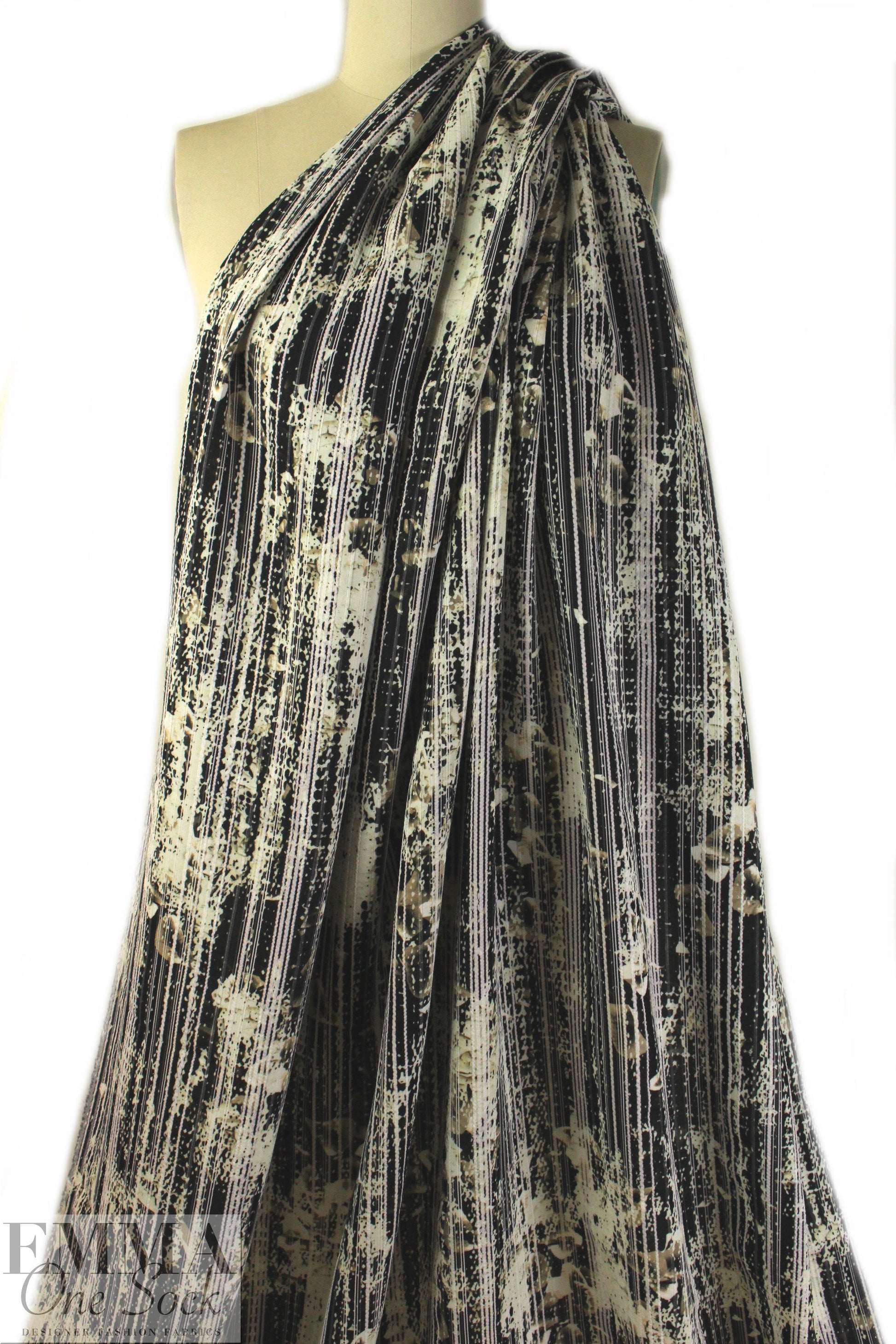 NY designer textured abstract overprinted jacquard