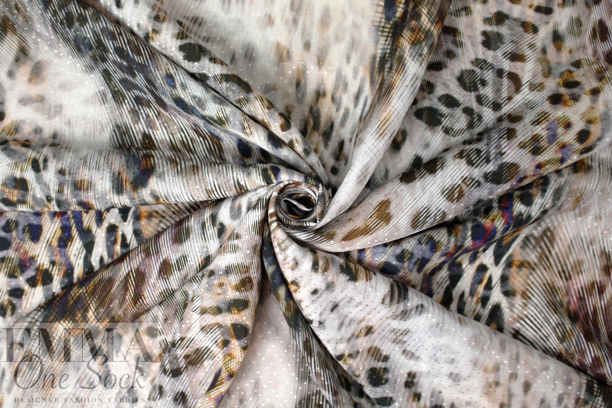 German viscose jacquard woven - animal abstract