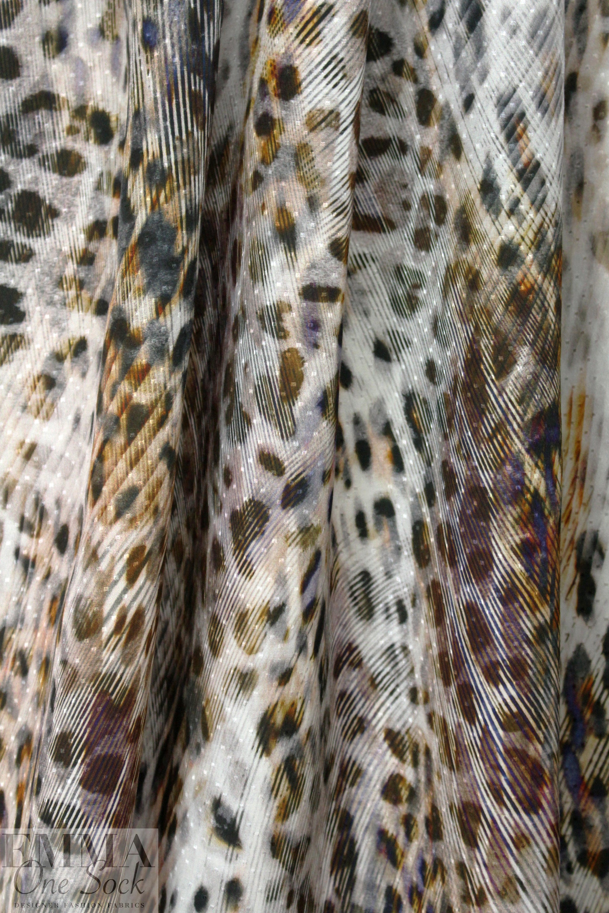 German viscose jacquard woven - animal abstract 2.25 yds