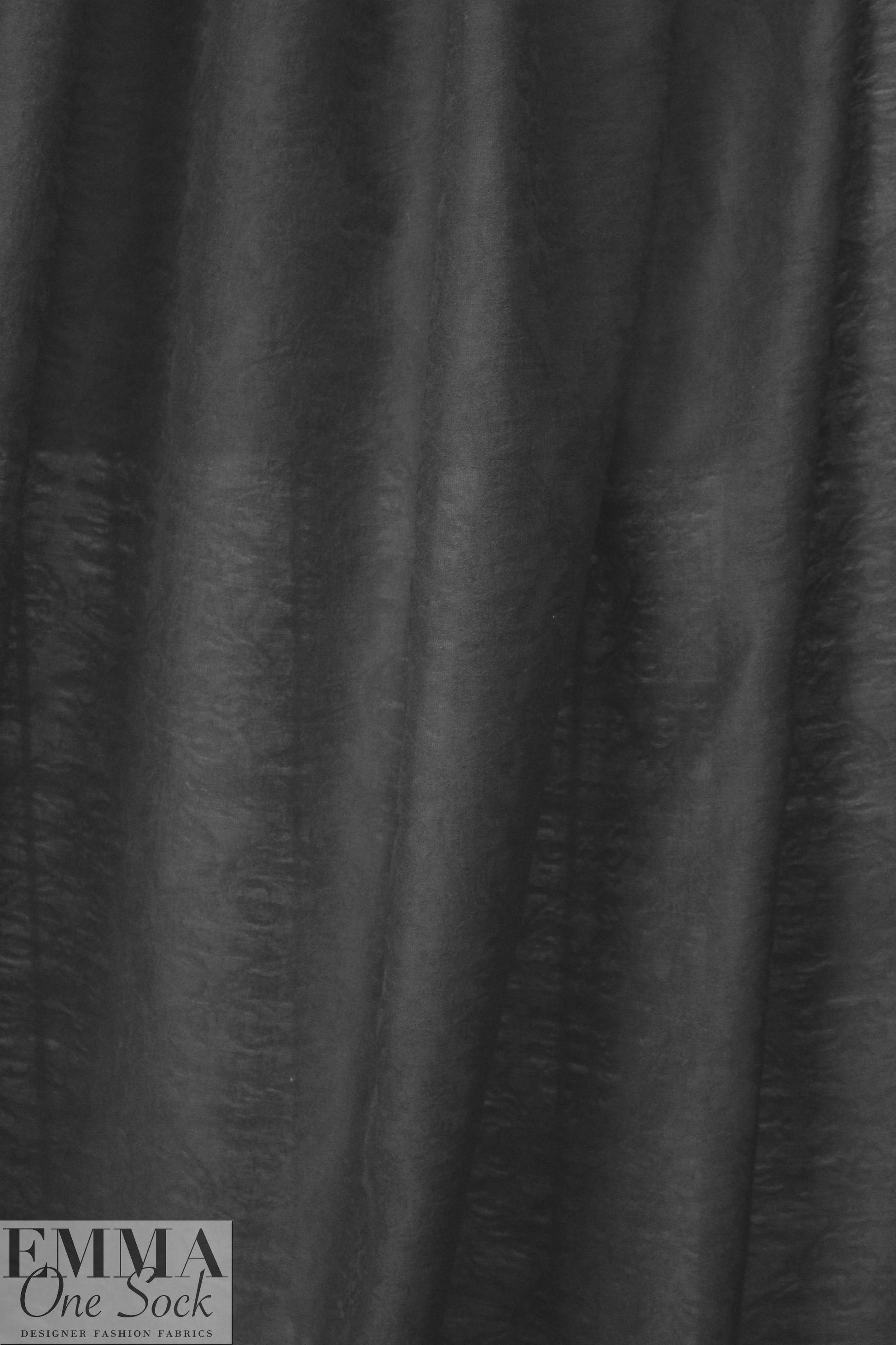 Italian viscose/cotton fleur de lis jacquard - black on black