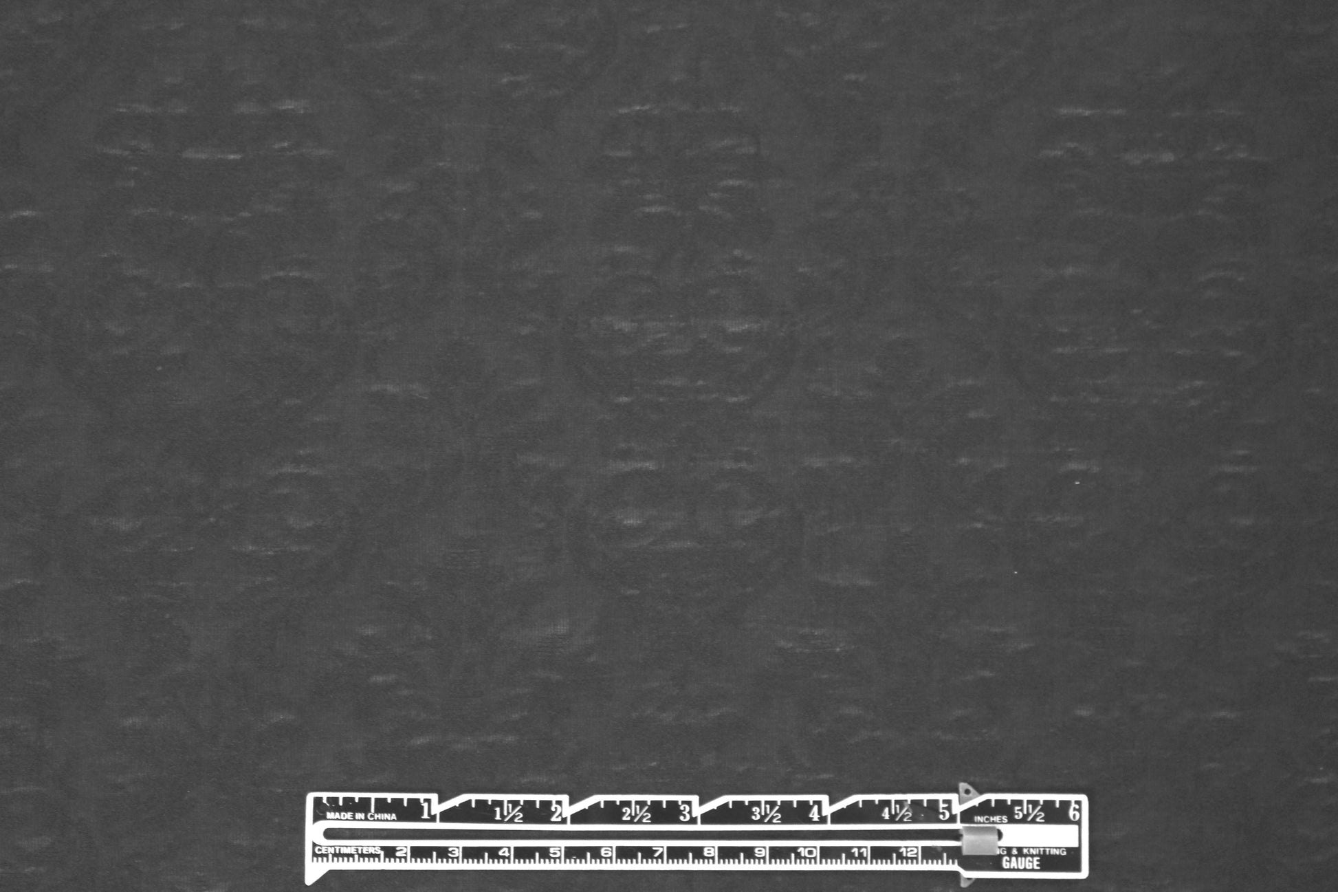 Italian viscose/cotton fleur de lis jacquard - black on black 1.875 yds