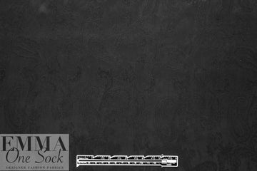 NY designer viscose jacquard - black on black paisley