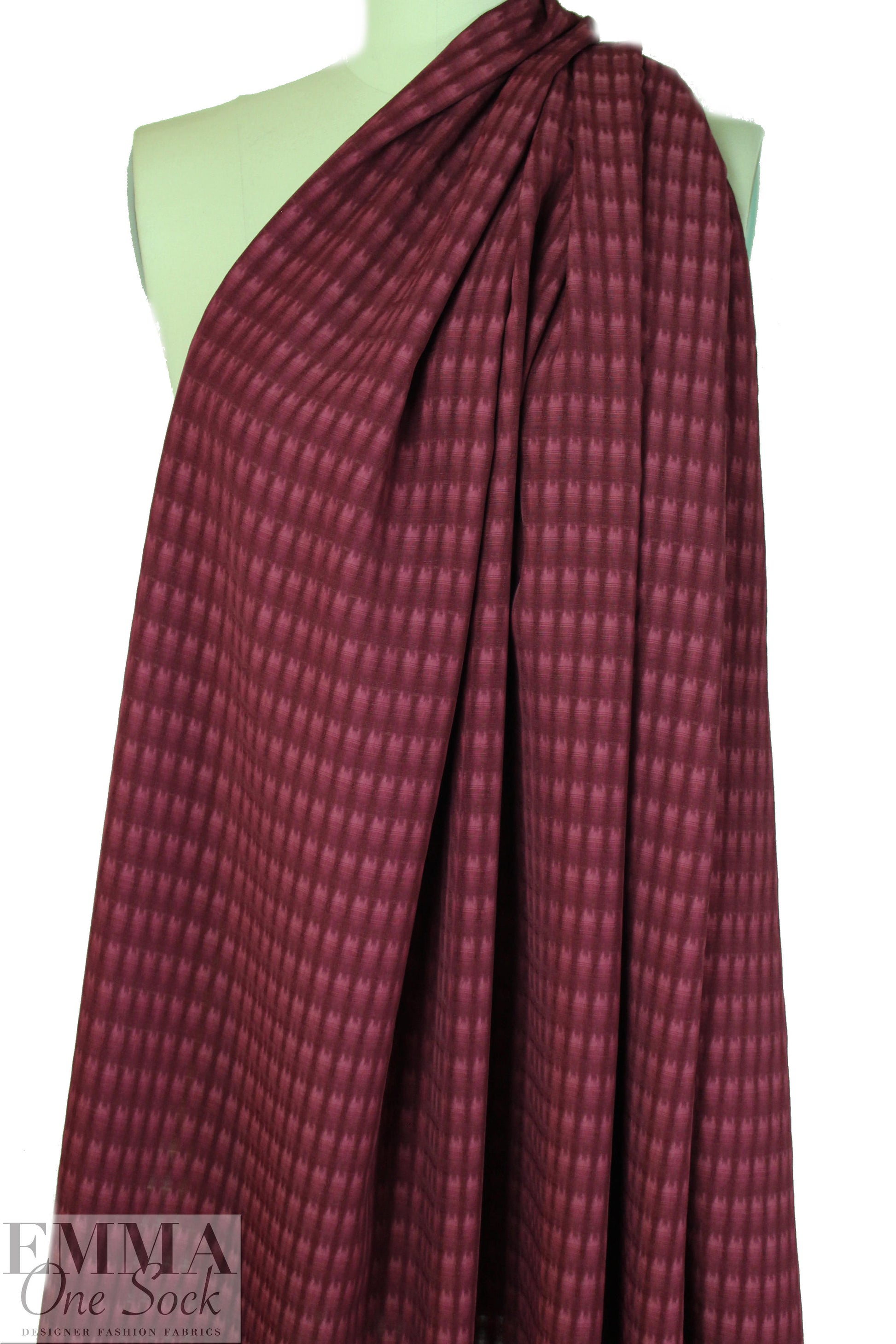 NY designer viscose jacquard weave - wine