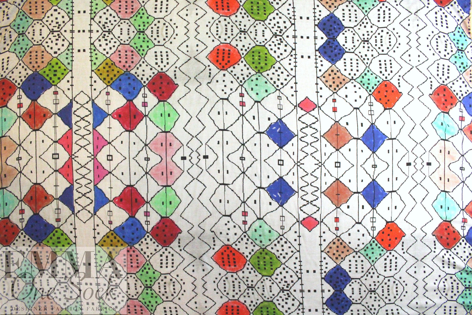 Italian domino dream printed viscose jacquard 1.5 yds