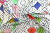 Italian domino dream printed viscose jacquard