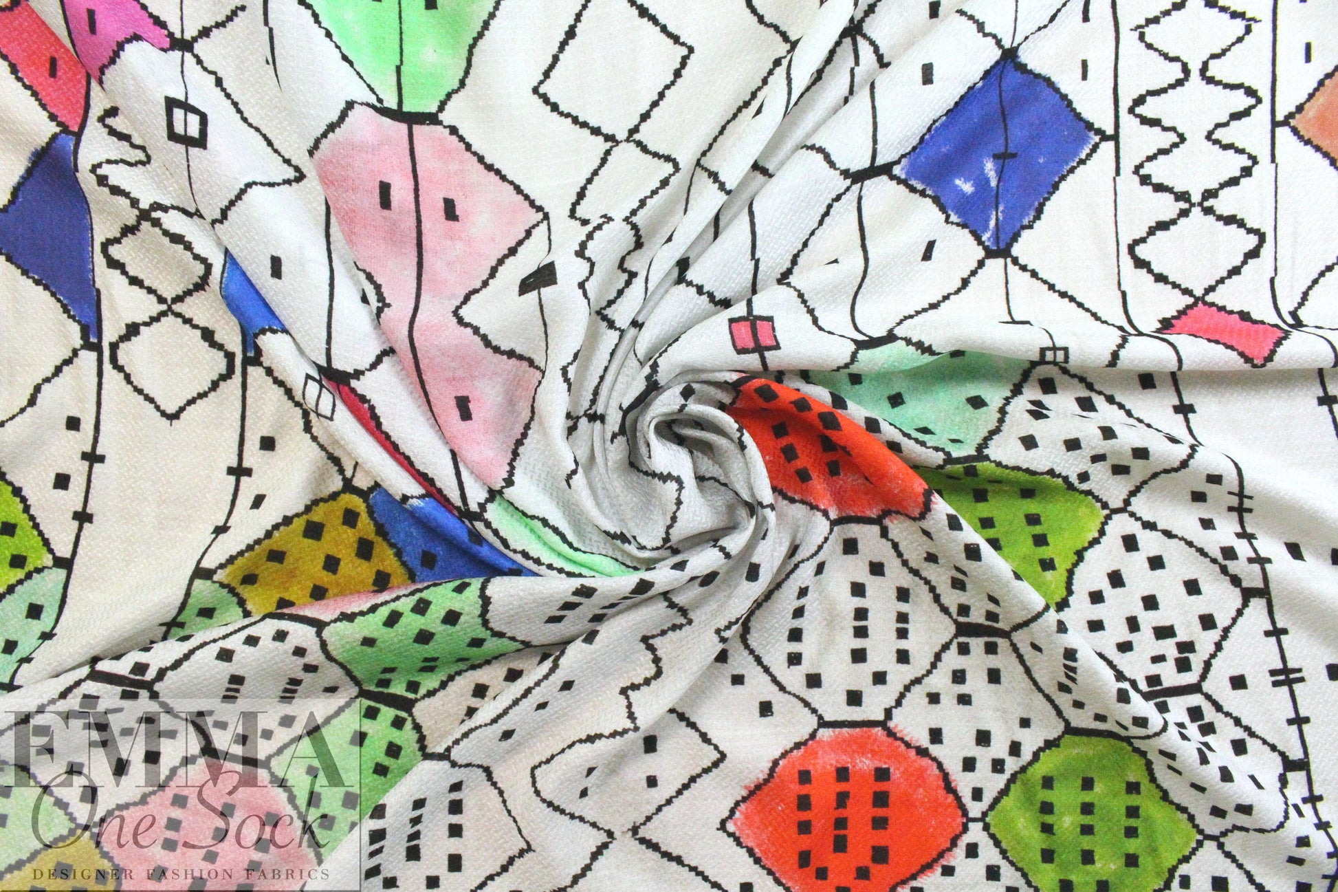 Italian domino dream printed viscose jacquard 2 yds