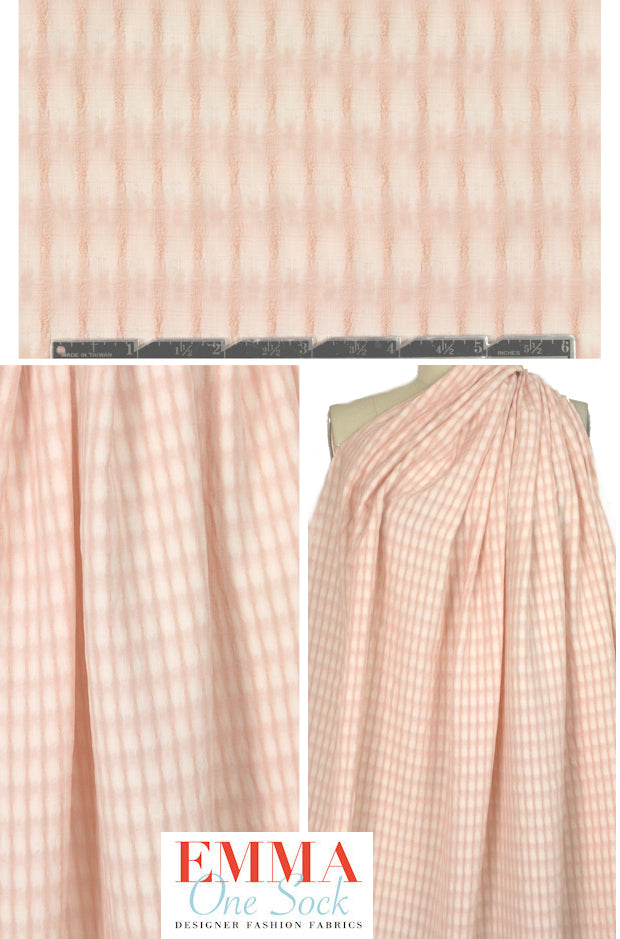 famous designer pink blush cupra jacquard graphic .80 yds