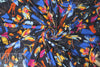 French painterly floral digital knit