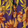 'floral drama' viscose knit, Oeko-Tex cert. - purple/gold