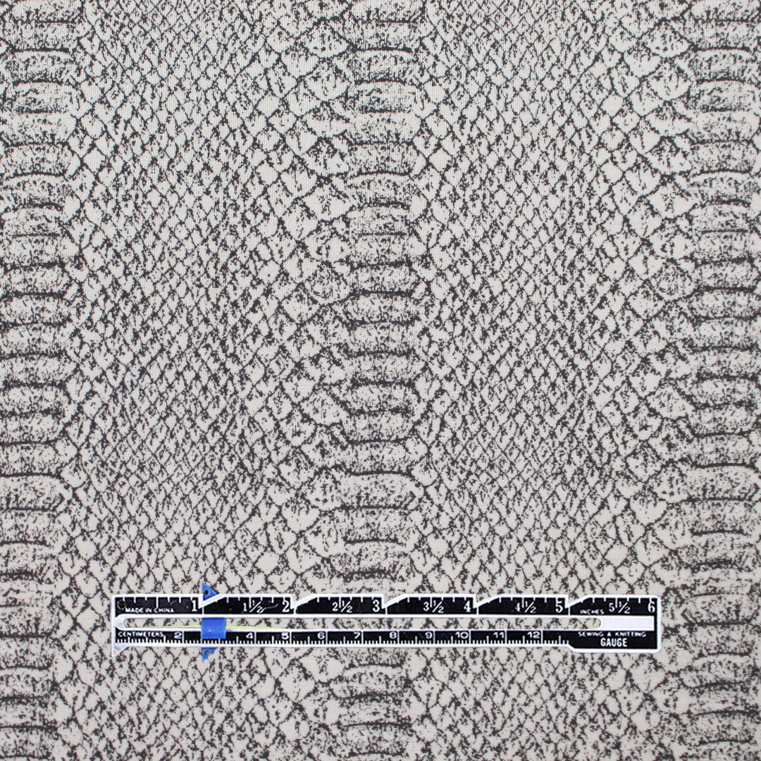 Italian snake motif lightweight viscose/spandex knit 2 yd