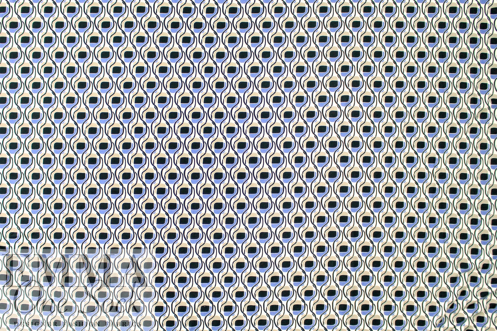 Karen K. 'glass tiles' printed viscose/lycra knit 1.375 yd