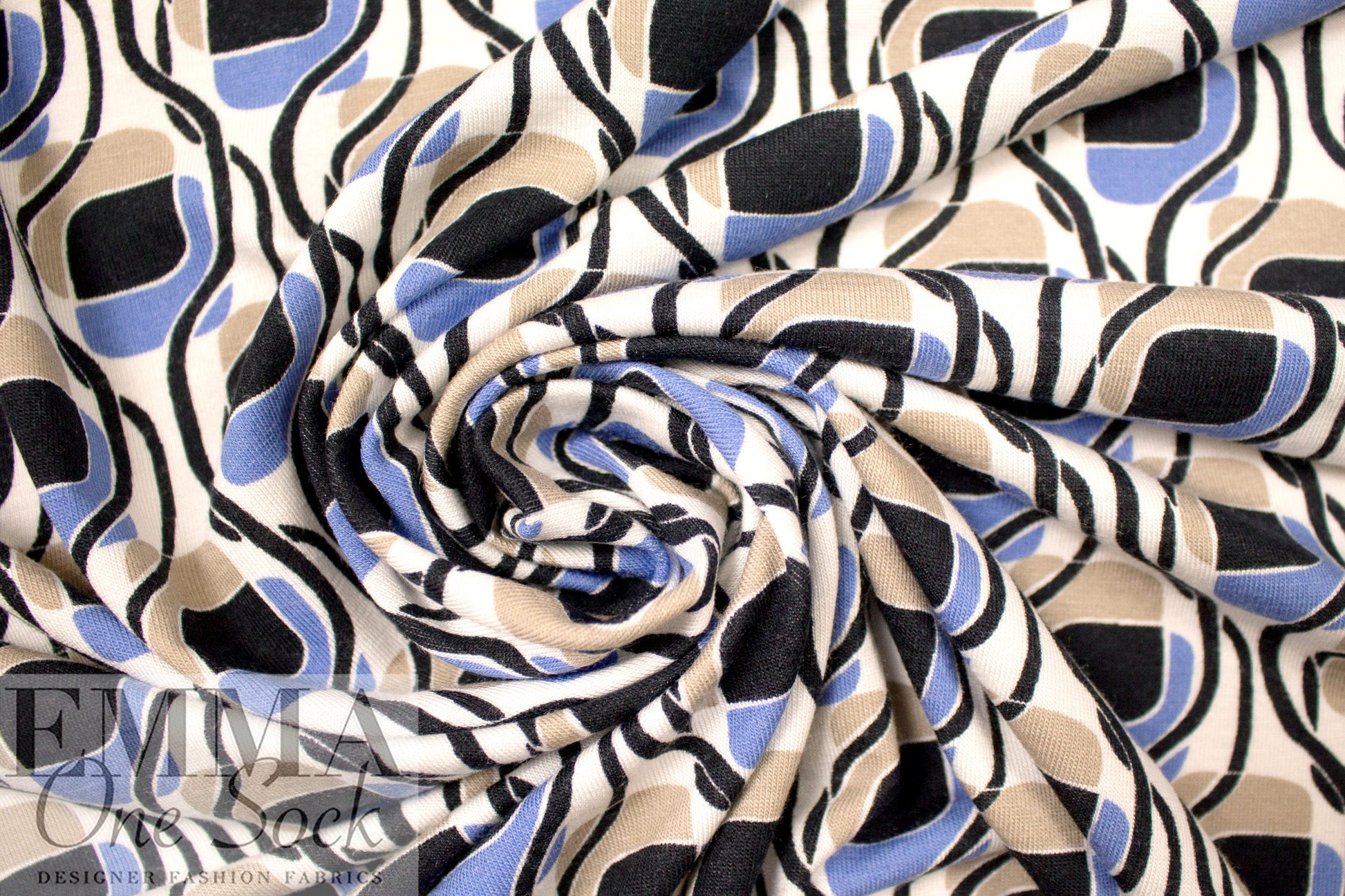 Karen K. 'glass tiles' printed viscose/lycra knit 1.75 yd