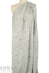 Karen K. 'quiet study' floral printed cotton knit - heather grey .875 yds
