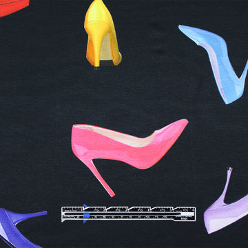 Italian 'painted pumps' viscose/spandex knit 1.75 yds