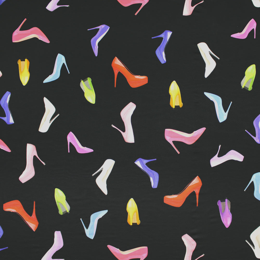 Italian 'painted pumps' viscose/spandex knit 1.5 yds