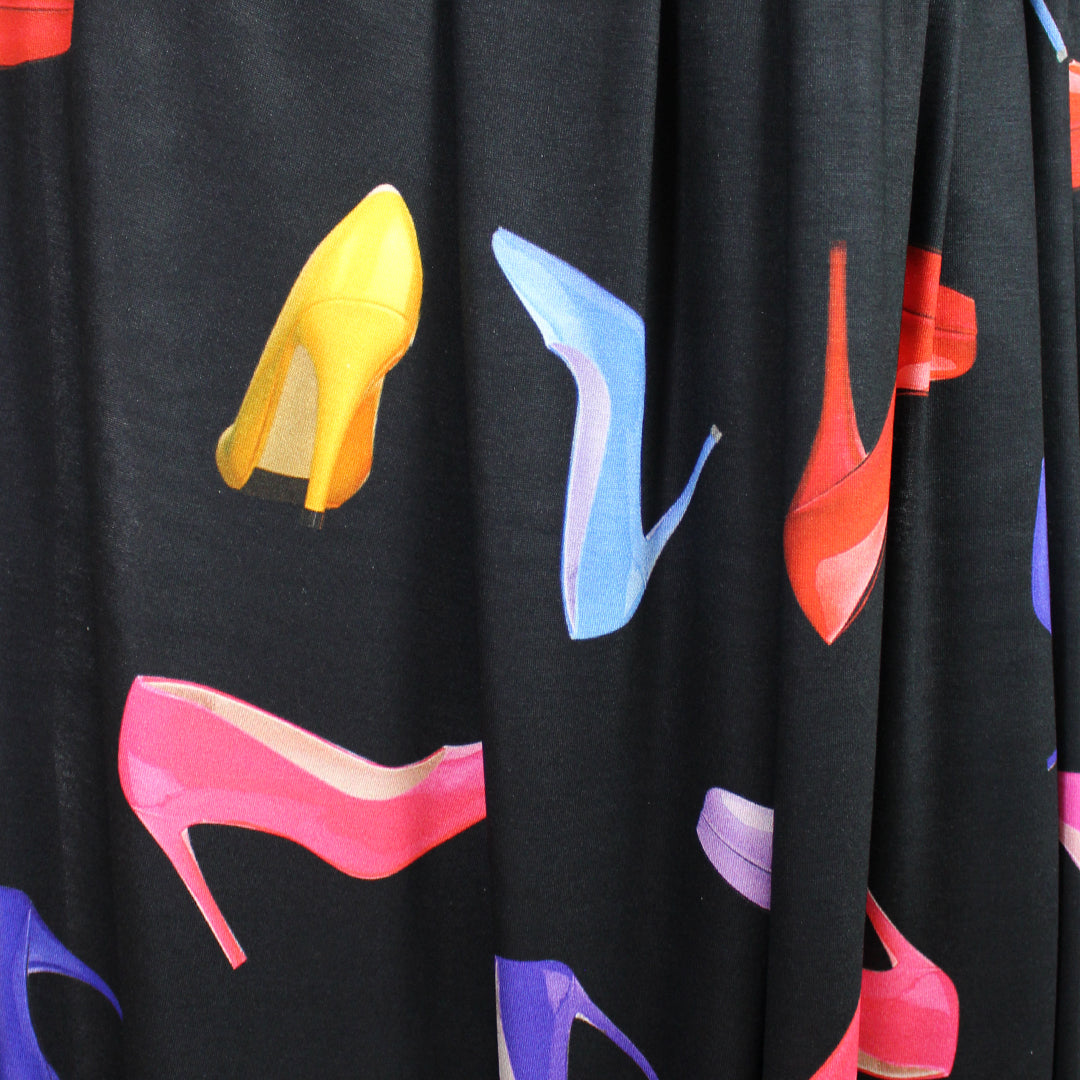 Italian 'painted pumps' viscose/spandex knit 1.75 yds