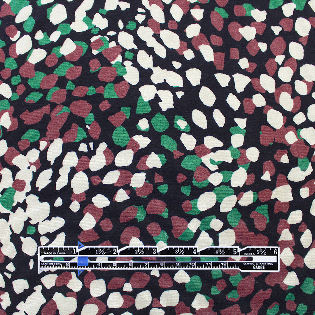 'scattered petals' viscose lightweight jersey knit 1.625 yd