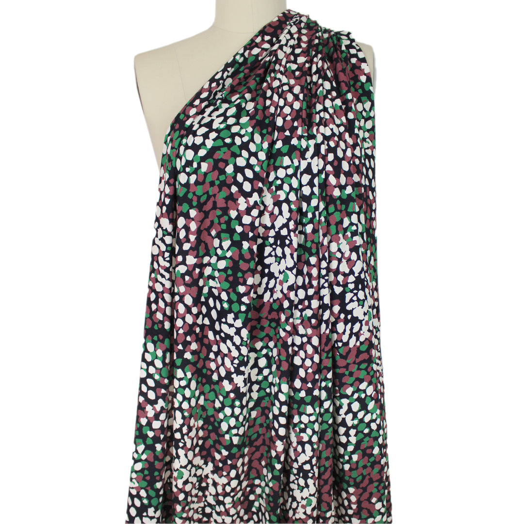 'scattered petals' viscose lightweight jersey knit 1.625 yd