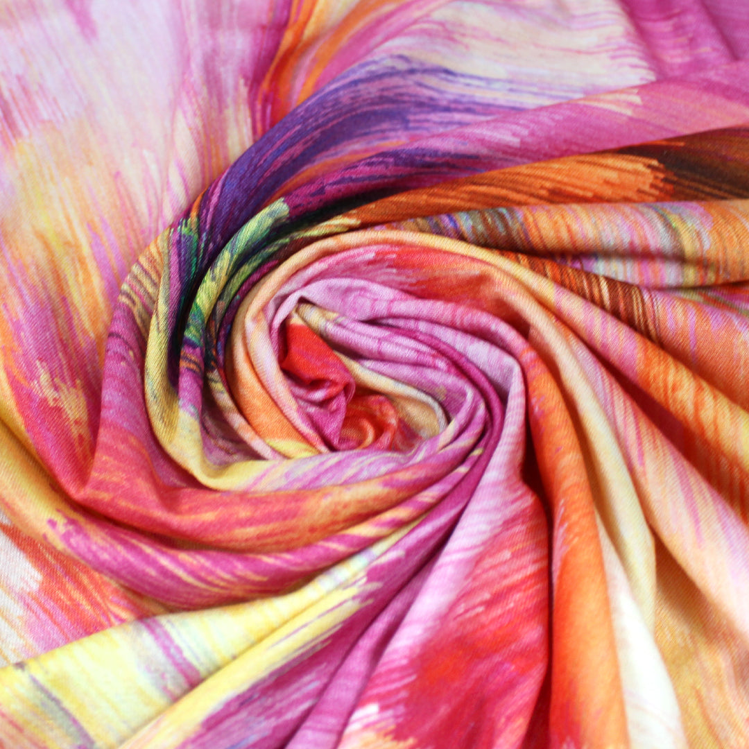 Italian 'kindled color' viscose/spandex knit .75 yds