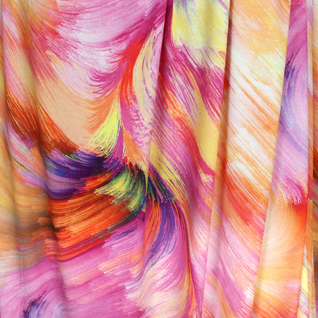 Italian 'kindled color' viscose/spandex knit .75 yds