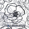 'sketchy blossoms' printed stretch viscose knit 2 yds