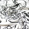 'sketchy blossoms' printed stretch viscose knit 2 yds