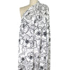 'sketchy blossoms' printed stretch viscose knit 1.5 yd