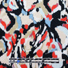 'crystal view' stretch viscose knit - crimson/light denim 1.5 yd