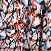 'crystal view' stretch viscose knit - crimson/light denim 1.4 yds