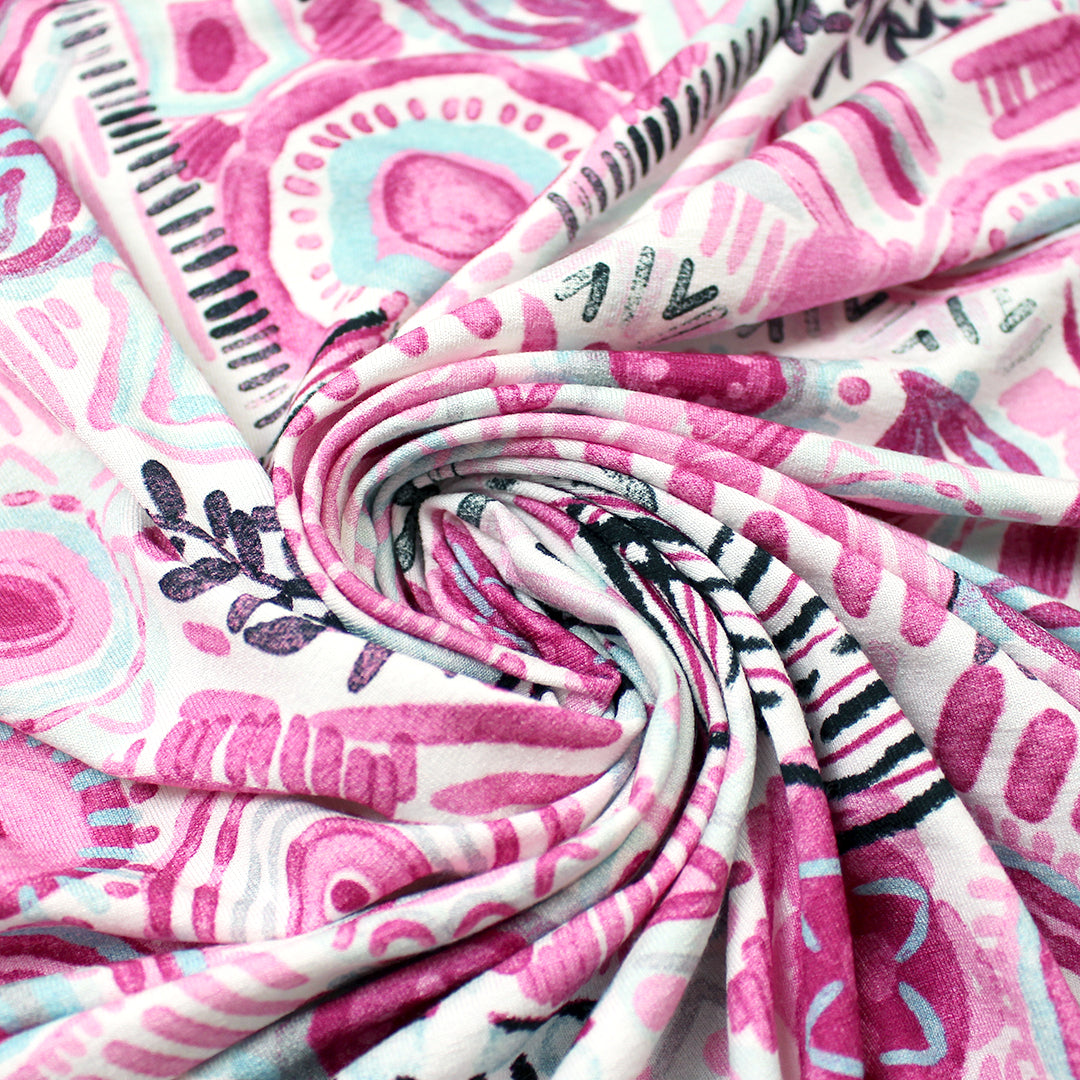 'pink collection' stretch viscose knit 1.75 yds