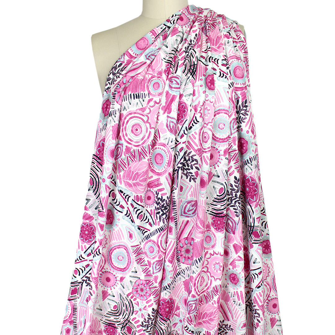 'pink collection' stretch viscose knit 1.75 yd