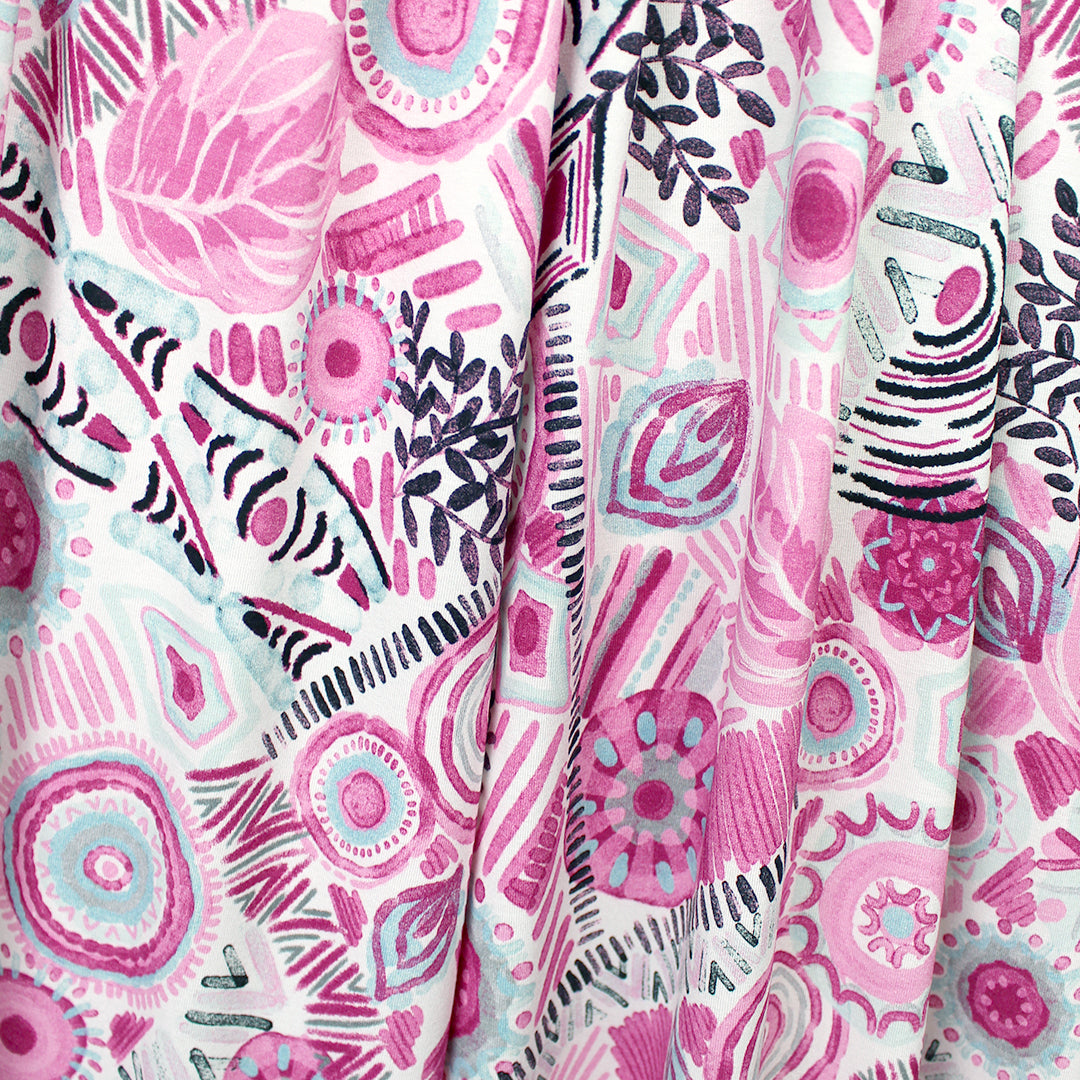 'pink collection' stretch viscose knit 1.75 yds