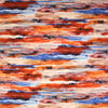 'horizons' stretch viscose knit - sunset/blue/persimmon 1.5 yd