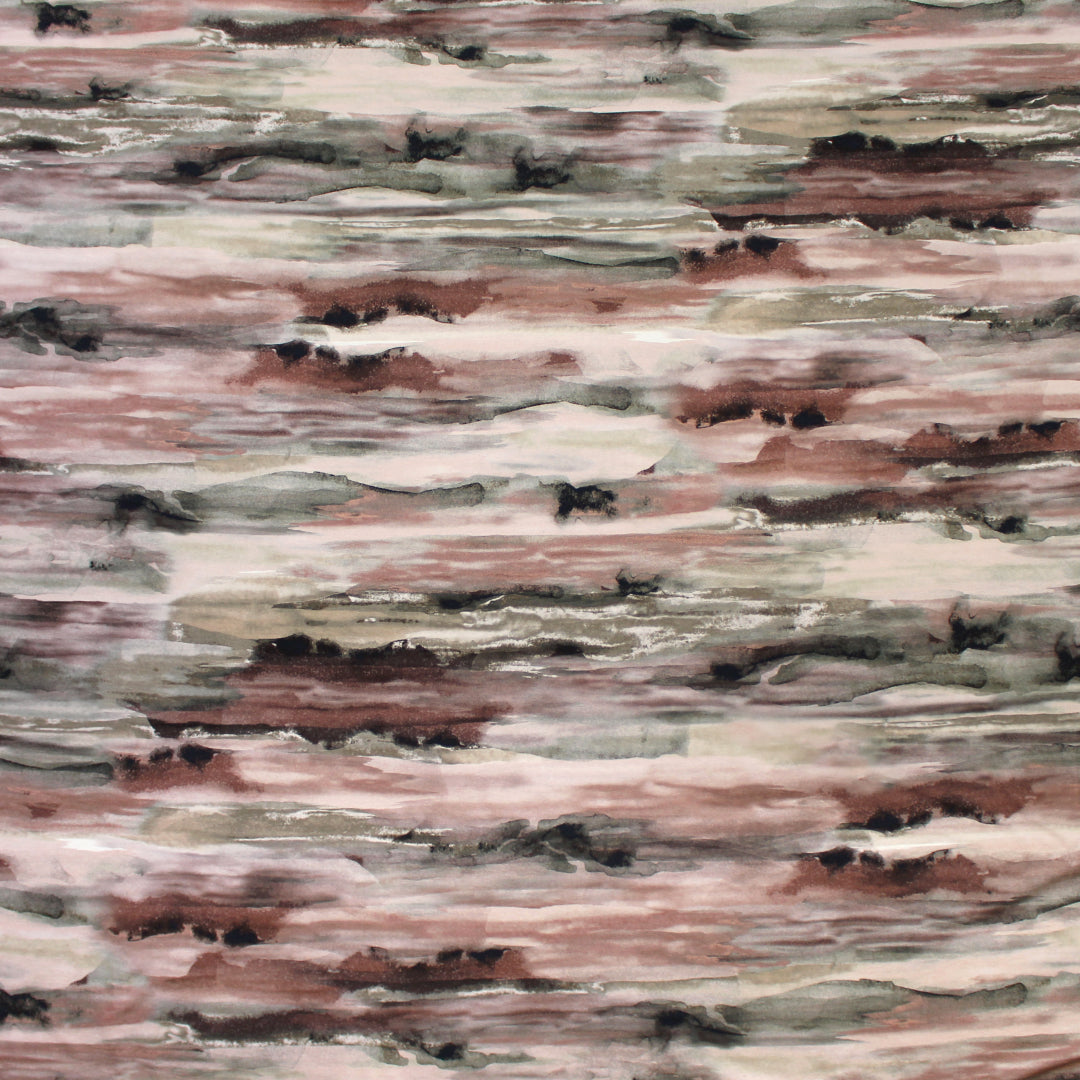 'horizons' stretch viscose knit - earth/dusty sage .75 yds