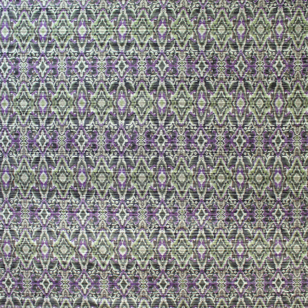 'diamondback scroll' viscose blend variegated knit - violet/loden 2.5 yds