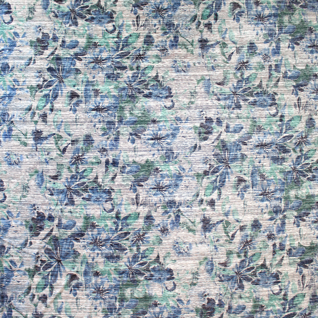 'chambray flowers' viscose blend variegated knit 2.25 yds