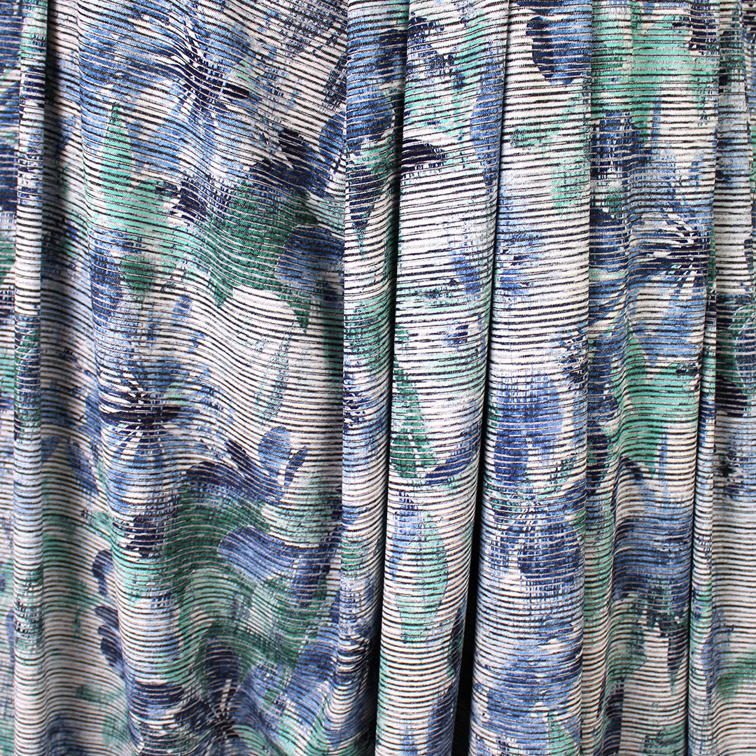 'chambray flowers' viscose blend variegated knit 2.25 yds