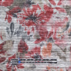 'carmine flowers' viscose blend variegated knit 1.5 yds