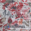 'carmine flowers' viscose blend variegated knit 2 yd