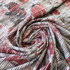 'carmine flowers' viscose blend variegated knit 2 yd