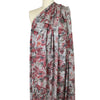 'carmine flowers' viscose blend variegated knit 1.75 yd